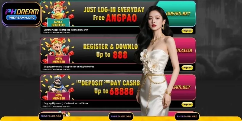 Mga Promosyon PHDream para sa mga Bagong Miyembro
