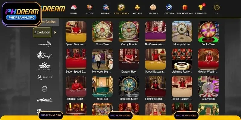 Mga Sikat na Laro sa Evolution Live Casino