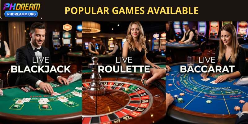 Popular Games Available